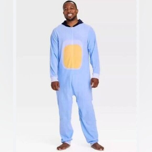 Briefly Stated Bluey Hooded Union Suite Size Small NWOT - Picture 2 of 5